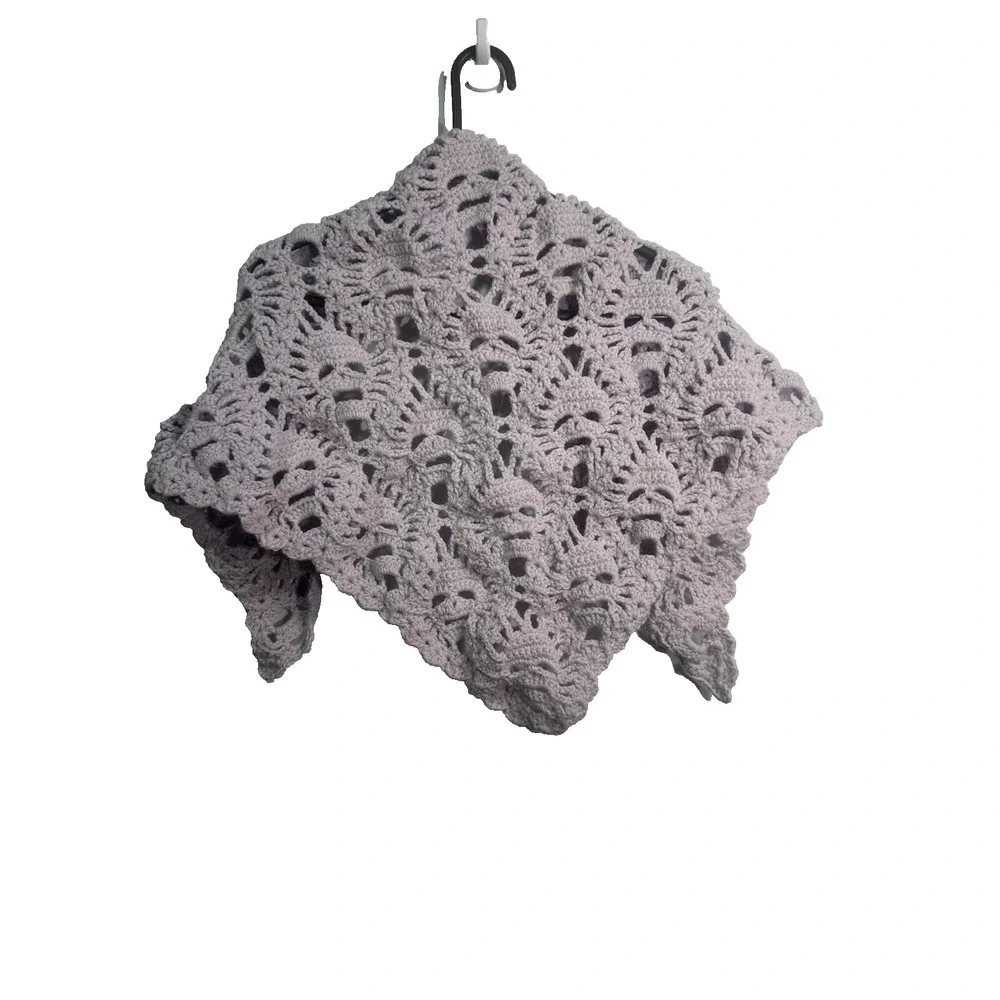 NEW handmade crochet SKULL wrap shawl open front poncho‎ cardigan scarf ONE SIZE
